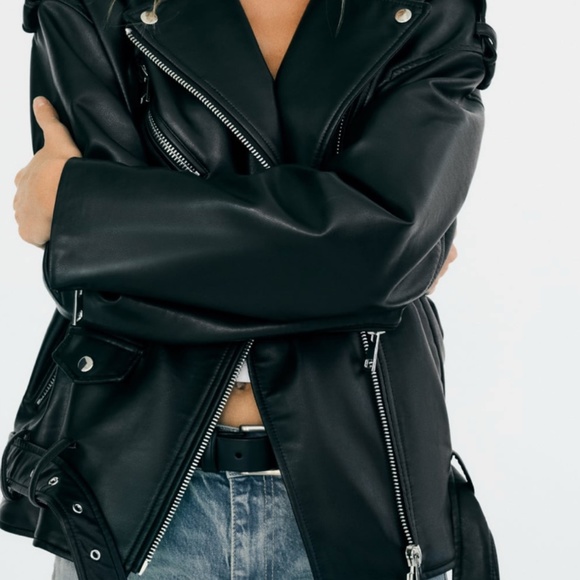 Zara oversized faux leather jacket - Picture 1 of 7